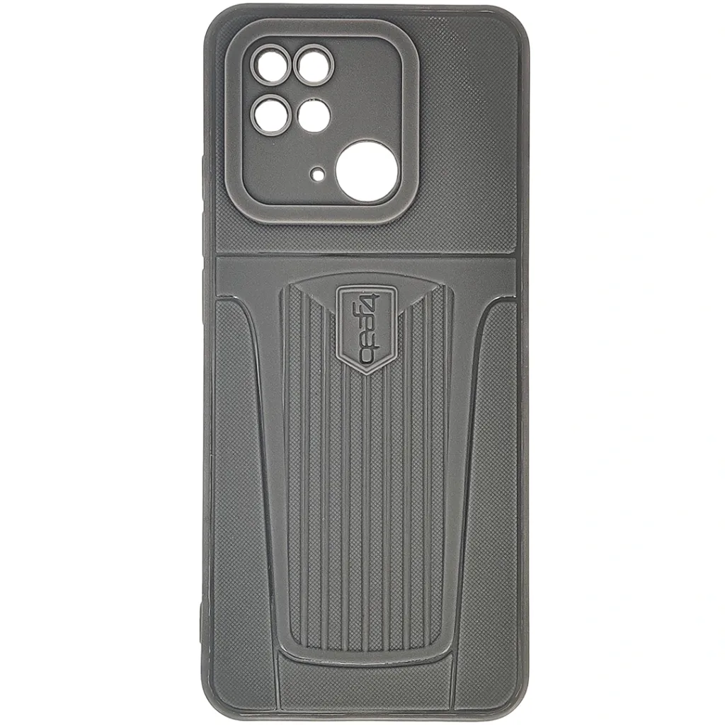 Xiaomi Redmi 10C|Poco C40 GEAR 4 Lining Texture Soft Silicone Back Case (Gray)