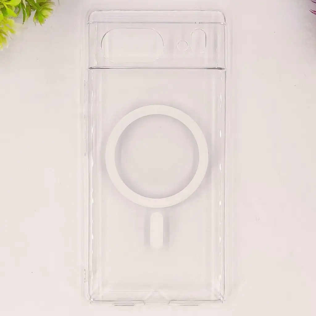 [PO13BGPXL6-1-30] Google Pixel 6 PC Acrylic Tpu|Transparent MagSafe Back Case (Crystal)