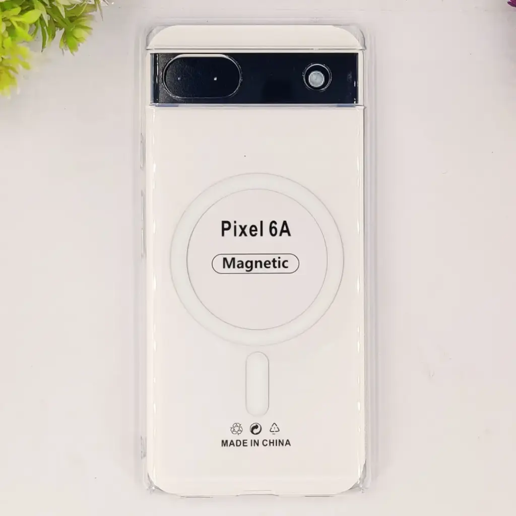 Google Pixel 6A PC Acrylic Tpu|Transparent MagSafe Back Case (Crystal)