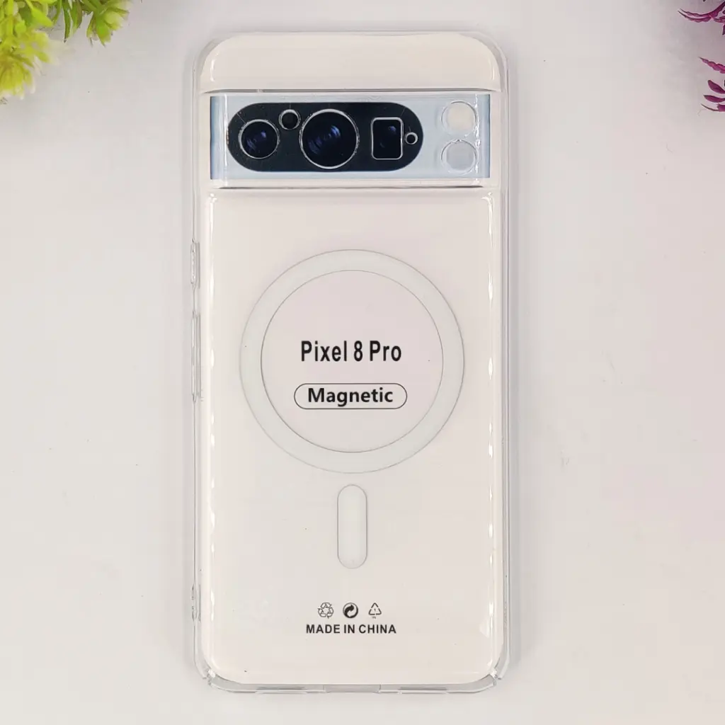 Google Pixel 8 Pro PC Acrylic Tpu|Transparent MagSafe Back Case (Crystal)