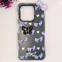 Infinix Hot 50i|Smart 9|Smart 9 4G Soft Silicone Fancy Flowers And Butterfly design Mobile Back Case (Gray)