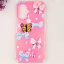 Infinix Smart 10|POP 10|Spark GO 2 Soft Silicone Fancy Flowers And Butterfly design Mobile Back Case (Pink)