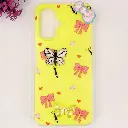 Infinix Smart 10|POP 10|Spark GO 2 Soft Silicone Fancy Flowers And Butterfly design Mobile Back Case (Yellow)