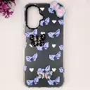 Infinix Smart 10|POP 10|Spark GO 2 Soft Silicone Fancy Flowers And Butterfly design Mobile Back Case (Gray)