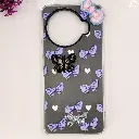 Tecno Spark 20 Pro Plus 4G Soft Silicone Fancy Flowers And Butterfly design Mobile Back Case (Gray)