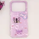 Tecno Spark 40 4G Soft Silicone Fancy Flowers And Butterfly design Mobile Back Case (Light Purple)