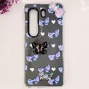 Tecno Camon 40 Pro 4G Soft Silicone Fancy Flowers And Butterfly design Mobile Back Case (Gray)