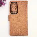 Samsung Galaxy S25 NMT Premium Luxuary Leather Book Case (Golden)