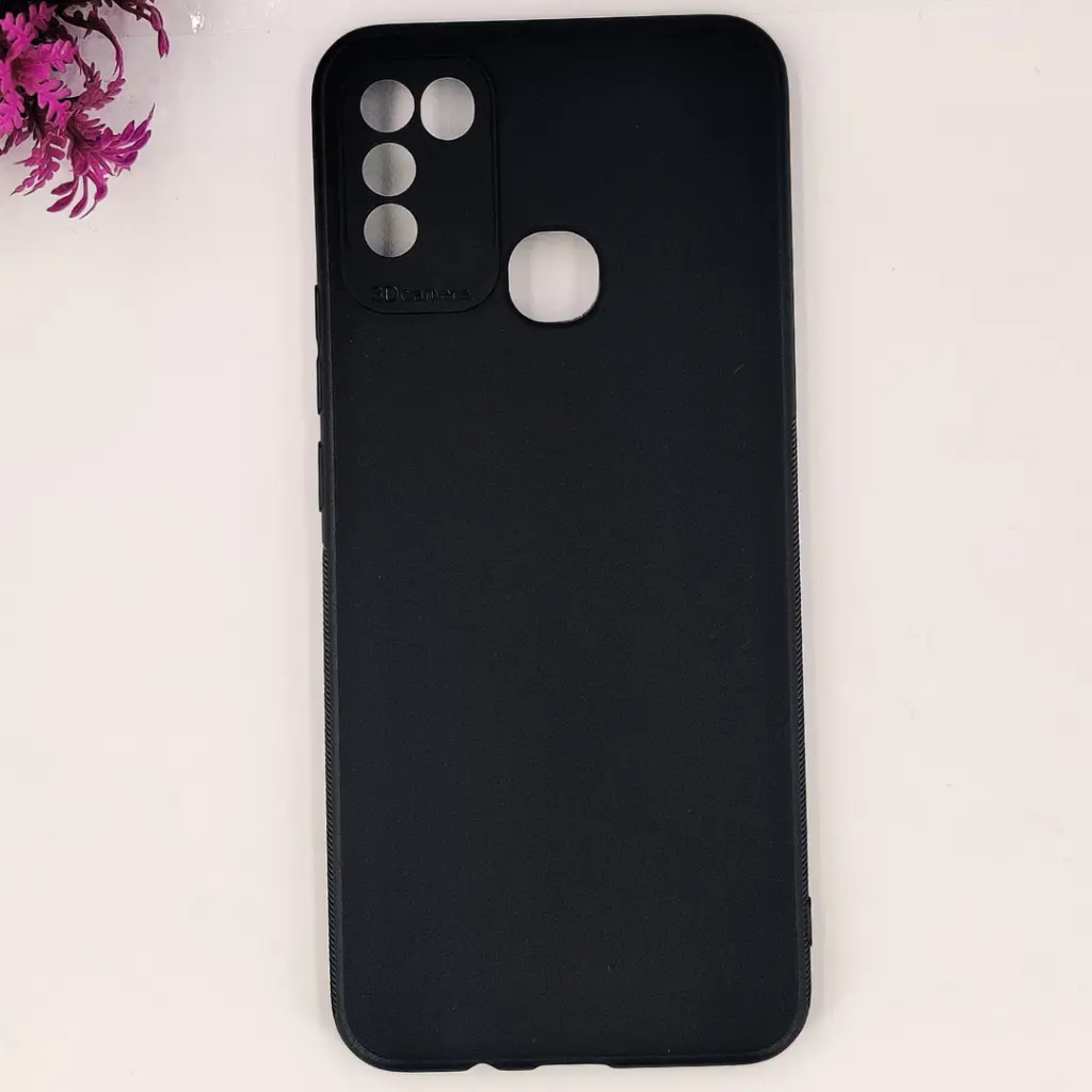 [PO4BIHOT11PY-4-2] Infinix Hot 10 Play|Hot 11 Play|Hot 9 Play Matte Soft Silicone Paper Back Case (Black)