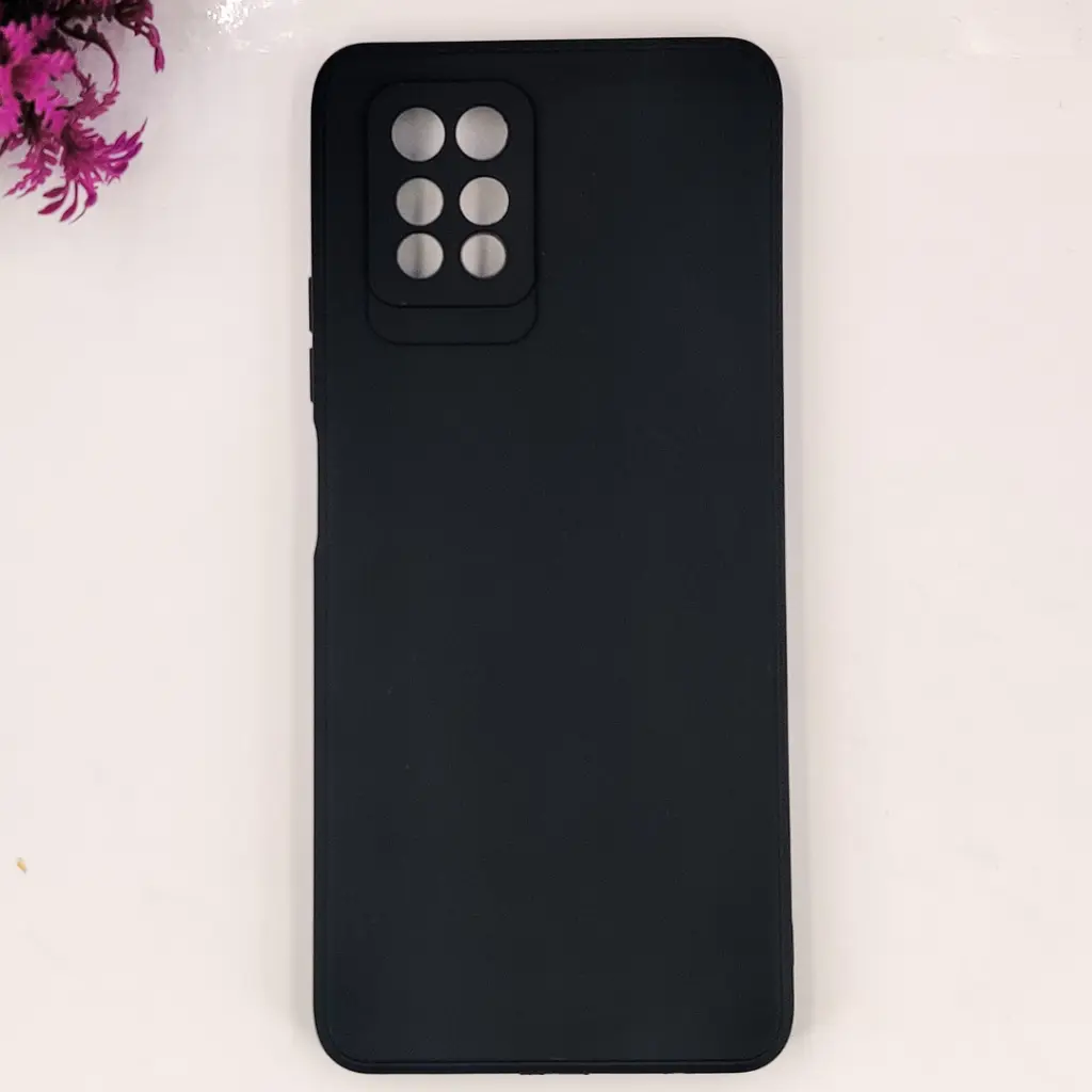 Infinix Note 10 Pro Matte Soft Silicone Paper Back Case (Black)