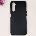 Oppo Realme 6 Matte Soft Silicone Paper Back Case (Black)