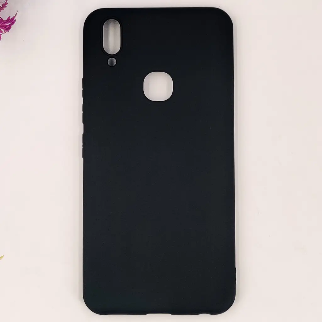 Vivo V9|Y85|V9 Pro|Y89 Matte Soft Silicone Paper Back Case (Black)