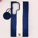 Samsung S24 Ultra 3D Youngkit Dubble Colour Leather Rase Design Back Case (Navy Blue)