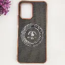 Infinix Smart 10|Tecno Spark Go 2|Pop 10 3D Polo Leather Carbon Fiber Texture With Magsafe Wireless Charging Compatible Back Case (Brown)