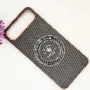 Infinix Smart 10 Plus 4G 3D Polo Leather Carbon Fiber Texture With Magsafe Wireless Charging Compatible Back Case (Brown)