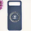 Infinix Smart 10 Plus 4G 3D Polo Leather Carbon Fiber Texture With Magsafe Wireless Charging Compatible Back Case (Navy Blue)