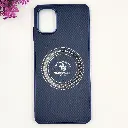 Samsung Galaxy A06 4G|5G|F06 3D Polo Leather Carbon Fiber Texture With Magsafe Wireless Charging Compatible Back Case (Navy Blue)