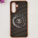 Samsung Galaxy A17 4G|5G 3D Polo Leather Carbon Fiber Texture With Magsafe Wireless Charging Compatible Back Case (Brown)