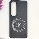 Vivo V50 Lite 4G|5G 3D Polo Leather Carbon Fiber Texture With Magsafe Wireless Charging Compatible Back Case (Black)