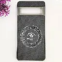 Google Pixel 7 Pro 3D Polo Leather Carbon Fiber Texture With Magsafe Wireless Charging Compatible Back Case (Gray)