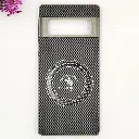 Google Pixel 6 Pro 3D Polo Leather Carbon Fiber Texture With Magsafe Wireless Charging Compatible Back Case (Gray)