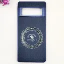 Google Pixel 6 Pro 3D Polo Leather Carbon Fiber Texture With Magsafe Wireless Charging Compatible Back Case (Navy Blue)