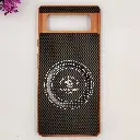 Google Pixel 6 3D Polo Leather Carbon Fiber Texture With Magsafe Wireless Charging Compatible Back Case (Brown)