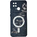 Redmi 10C Soft Silicone Printed Back Case (Black)