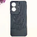 Oppo Realme C61|Realme C63|Note 60|Note 60x|Narzo N61 3D Magsafe Logo Carbon Fiber Lining Texture Back Case (Black)