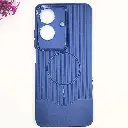Oppo Realme C61|Realme C63|Note 60|Note 60x|Narzo N61 3D Magsafe Logo Carbon Fiber Lining Texture Back Case (Navy Blue)