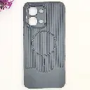 Oppo A6 Pro 3D Magsafe Logo Carbon Fiber Lining Texture Back Case (Gray)