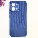 Oppo A6 Pro 3D Magsafe Logo Carbon Fiber Lining Texture Back Case (Navy Blue)