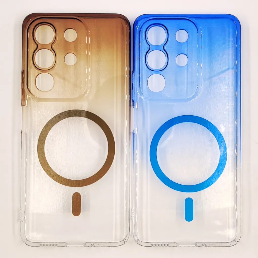 Vivo Y29 4G|T4X 5G PC Acrylic Tpu|Transparent MagSafe 3D Logo Print Back Case