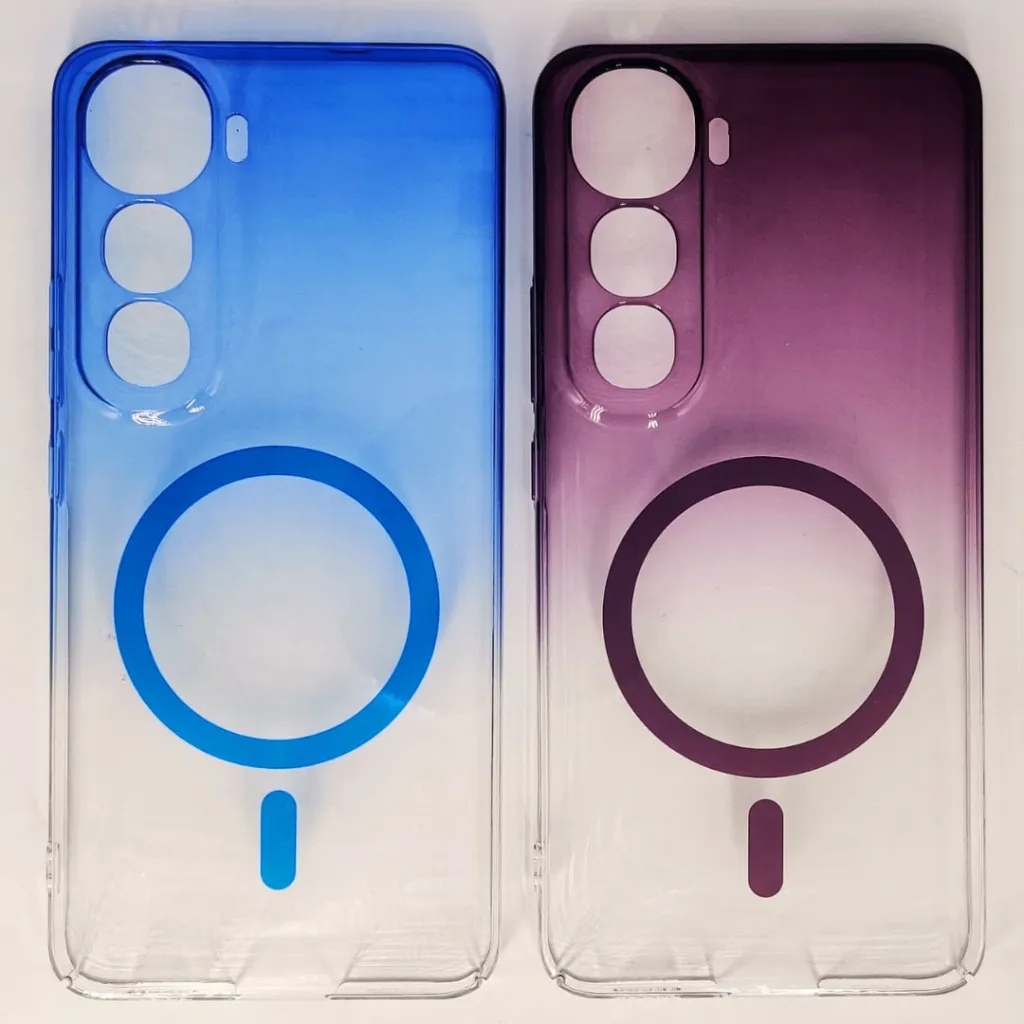 [PO19BVIY400] Vivo Y400 4G|5G PC Acrylic Tpu|Transparent MagSafe 3D Logo Print Back Case