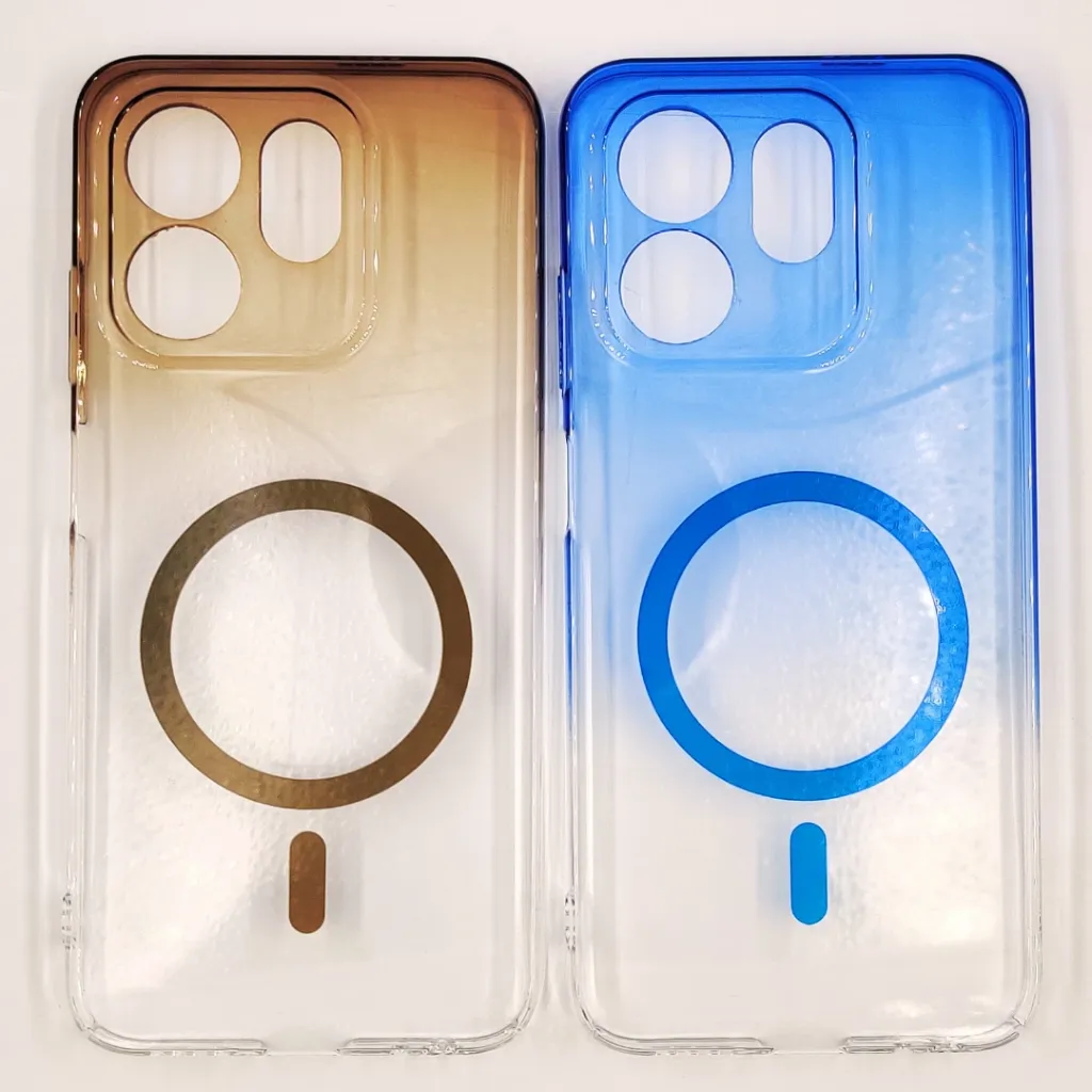 Infinix Hot 50i|Smart 9|Smart 9 HD PC Colour Acrylic Tpu|Transparent MagSafe 3D Logo Print Back Case