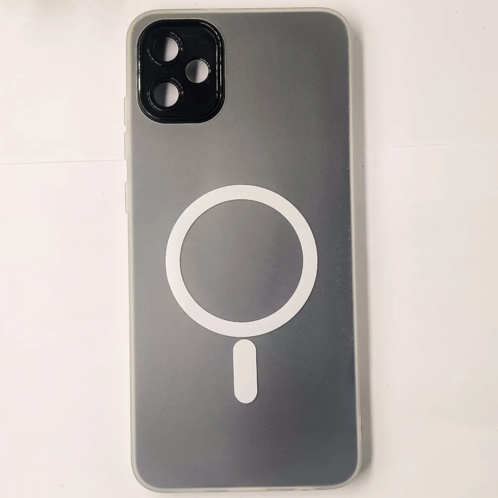 Samsung Galaxy A05 Matte Paper With Mage Safe Logo Mobile Back Case (Black)