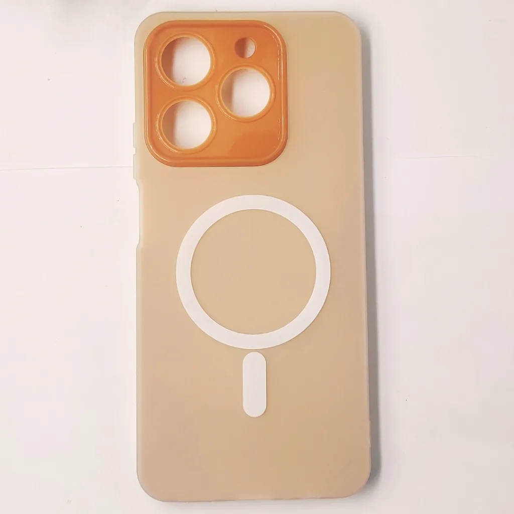 Oppo Realme C61|C63 Matte Paper With Mage Safe Logo Mobile Back Case (Brown)