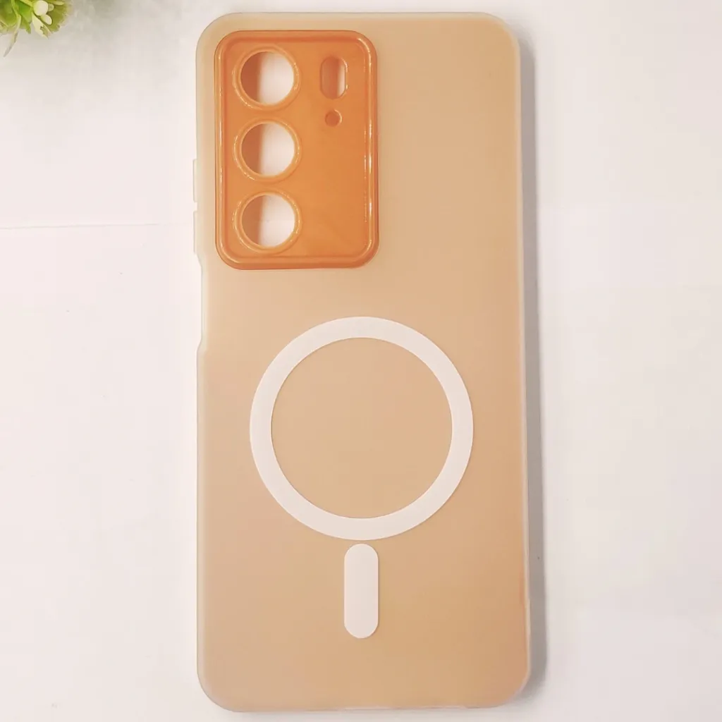 [PO15BORELMEC71-16-13] Oppo Realme C71 4G Matte Paper With Mage Safe Logo Mobile Back Case (Brown)