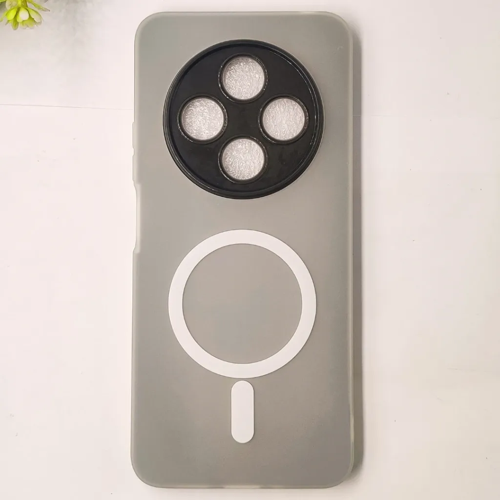 Xaiomi Redmi 14C|Poco C75 Matte Paper With Mage Safe Logo Mobile Back Case (Gray)