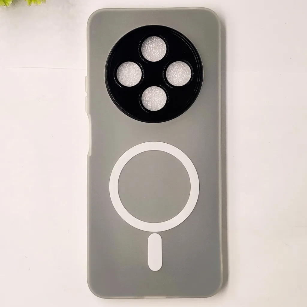 Xaiomi Redmi 14C|Poco C75 Matte Paper With Mage Safe Logo Mobile Back Case (Black)