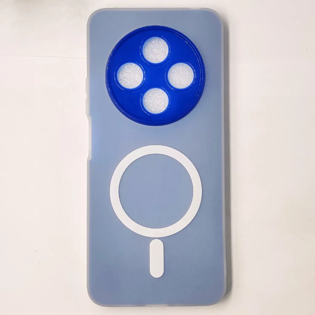 Xaiomi Redmi 14C|Poco C75 Matte Paper With Mage Safe Logo Mobile Back Case (Blue)