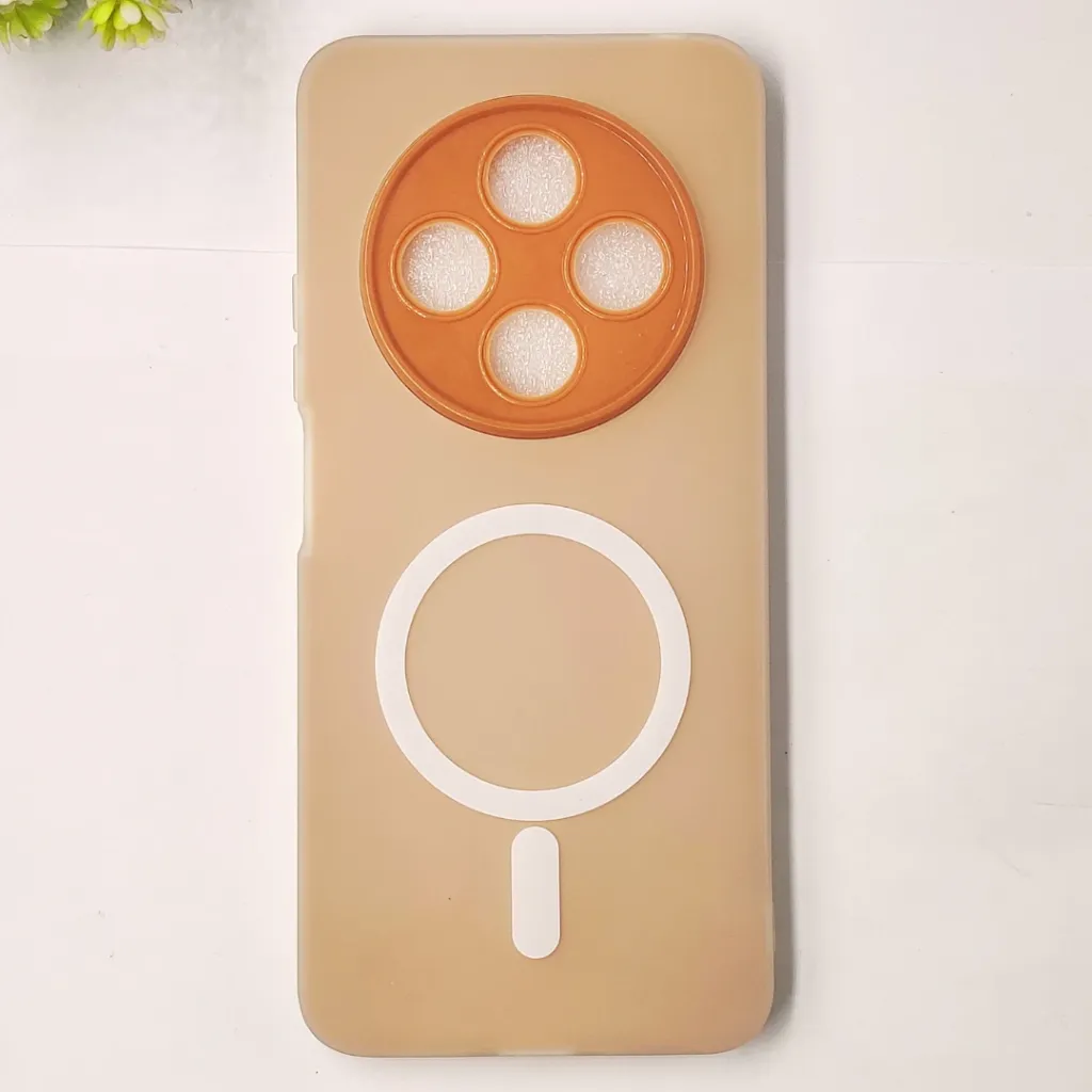 [PO15BMI14C-16-13] Xaiomi Redmi 14C|Poco C75 Matte Paper With Mage Safe Logo Mobile Back Case (Brown)