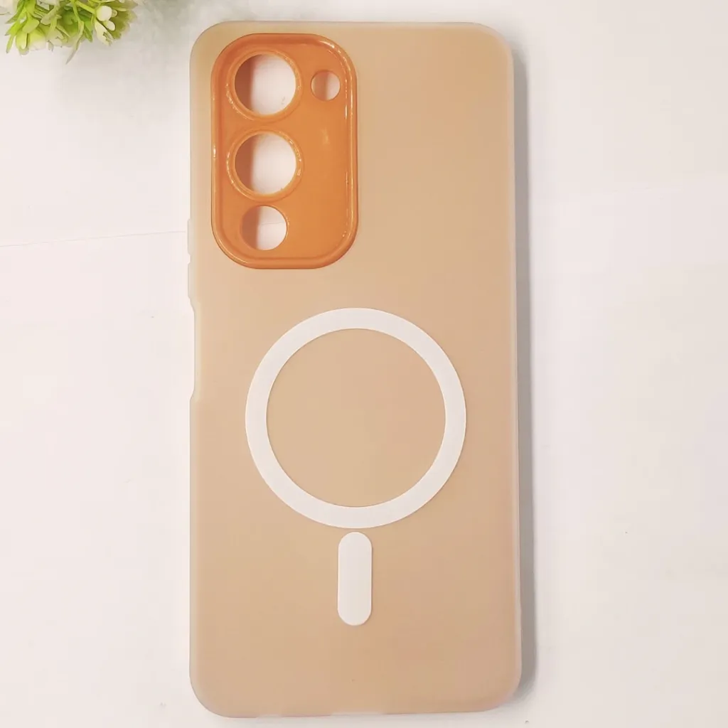 Vivo Y04 4G|Y19e 4G Matte Paper With Mage Safe Logo Mobile Back Case (Brown)