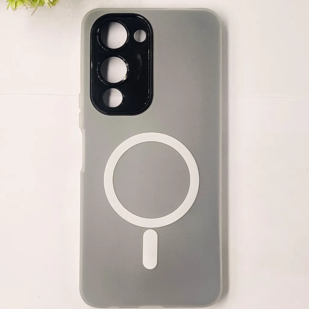 Vivo Y04 4G|Y19e 4G Matte Paper With Mage Safe Logo Mobile Back Case (Black)