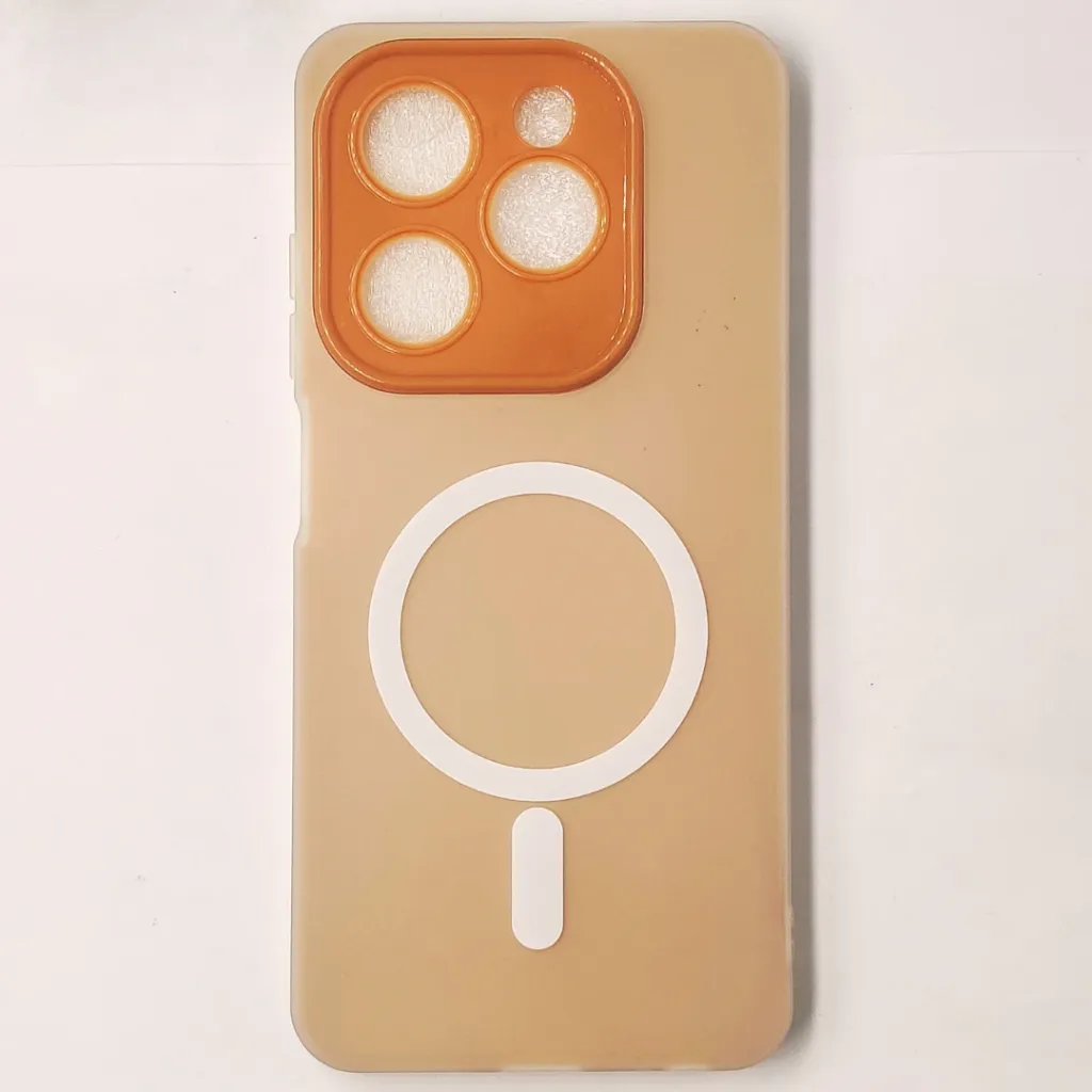 Infinix Hot 40i|Smart 8|Smart 8 Pro |Tecno Pop 8|Spark 20C|Spark 20 Matte Paper With Mage Safe Logo Mobile Back Case (Brown)