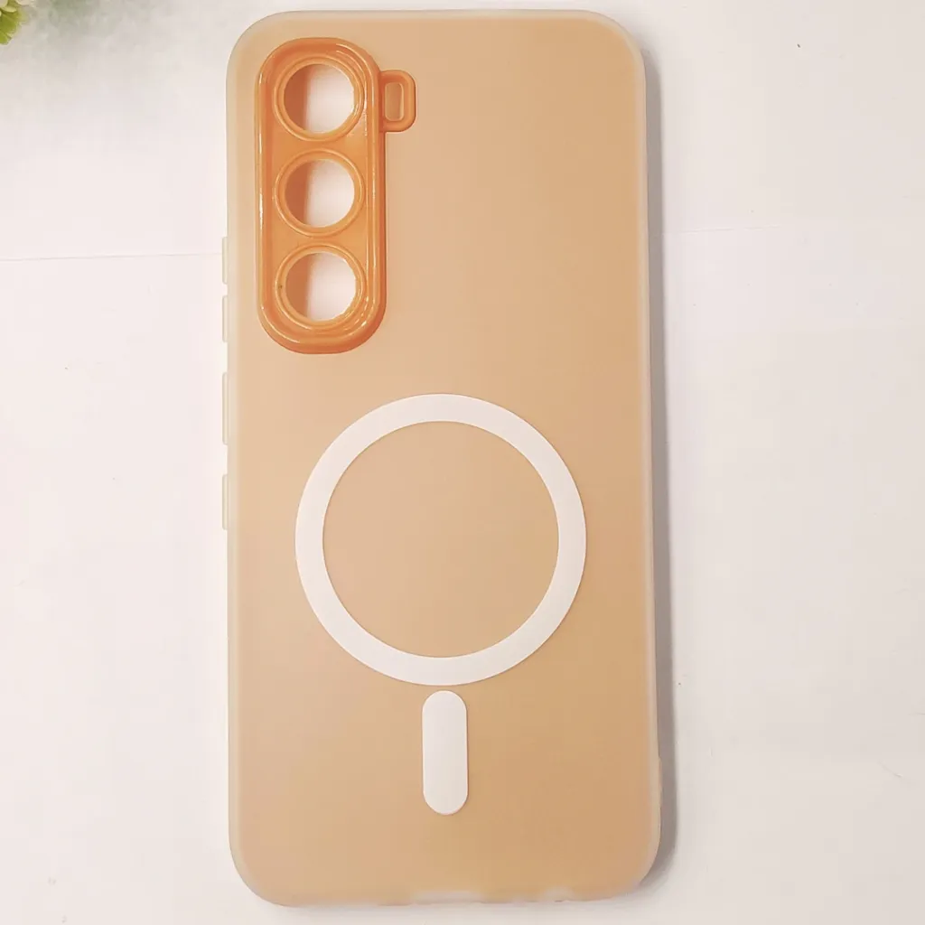 Infinix HOT 60 Pro Matte Paper With Mage Safe Logo Mobile Back Case (Brown)