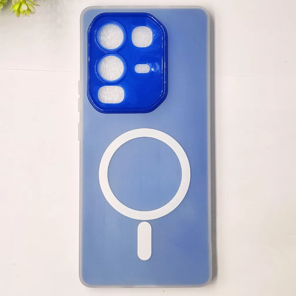 Infinix Note 50 4G|Note 50 Pro 4G Matte Paper With Mage Safe Logo Mobile Back Case (Blue)