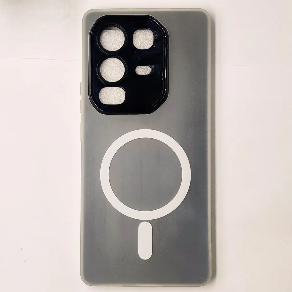 Infinix Note 50 4G|Note 50 Pro 4G Matte Paper With Mage Safe Logo Mobile Back Case (Black)