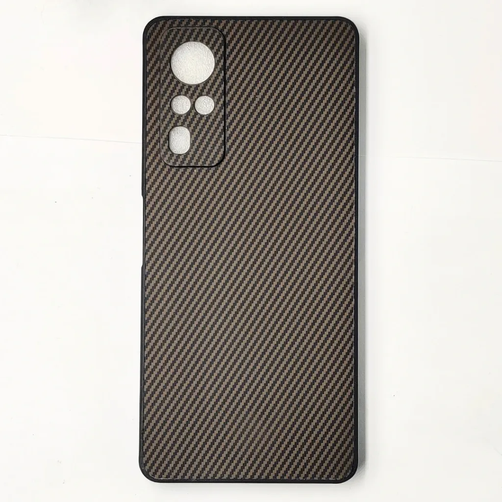 Vivo Y31|Y51S|Y53S|Y51A|Y33 4G|Y51(2020) 3D Carbon Fiber Texture Leather Back Case (Dark Brown)