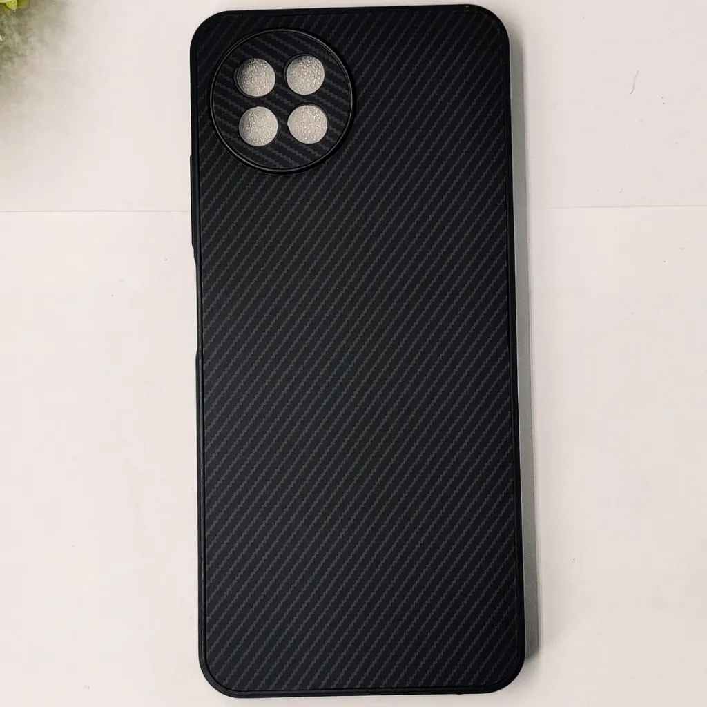 [PO4BITS23-20-2] iTel S23 4G 3D Carbon Fiber Texture Leather Back Case (Black)
